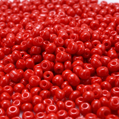 Red & Orange Czech Glass Seed Beads