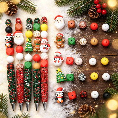 Christmas Silicone Focal Bead Set