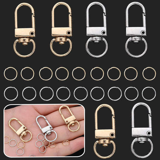 20-Piece Keychain Set with 100 Hanging Rings