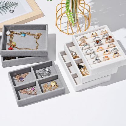 Elegant Velvet Jewelry Display Trays