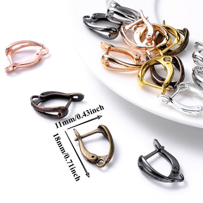 10-Piece D-Shape Copper Earring Hooks