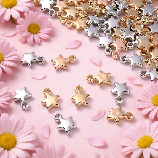 Star-Shaped CCB Plastic Pendants