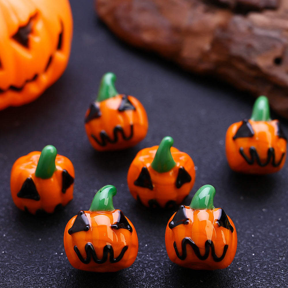 Orange Pumpkin Plastic Beads