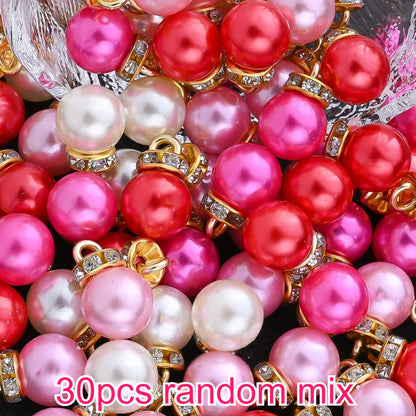 Valentine Imitation Pearl Rhinestone Charms