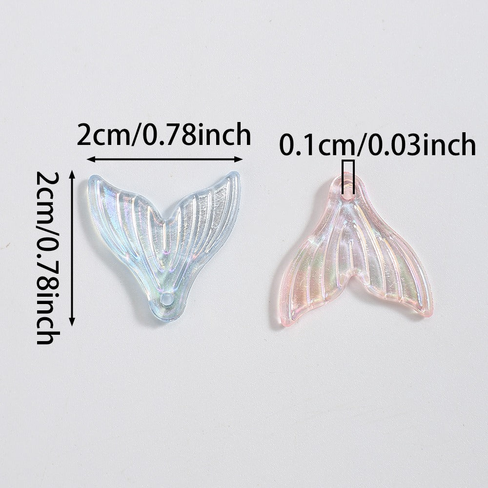 AB Mermaid Tail Pendant Charms