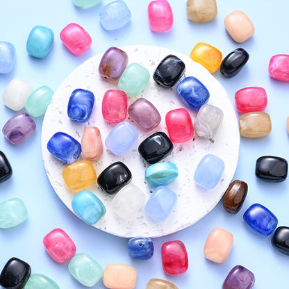 Pastel Cloud Square Acrylic Spacer Beads