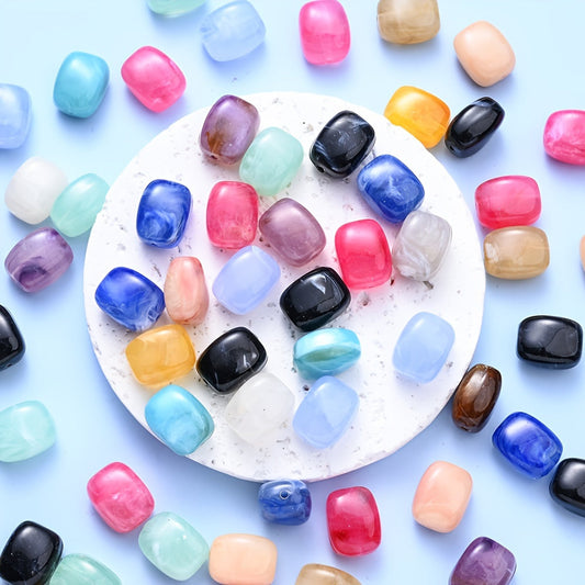 Pastel Cloud Square Acrylic Spacer Beads