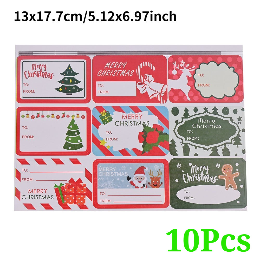 Merry Christmas Rectangular Stickers