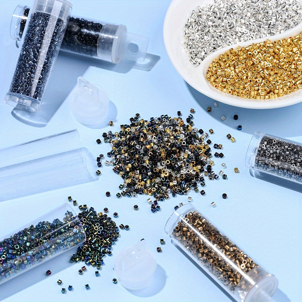 1380pcs/set 2mm Metallic Glass Seed Beads