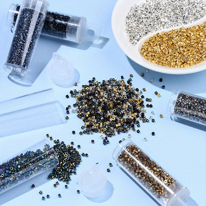 1380pcs/set 2mm Metallic Glass Seed Beads