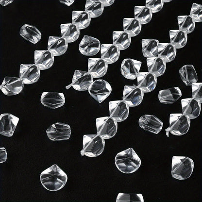 Transparent Crystal Faceted Glass Beads