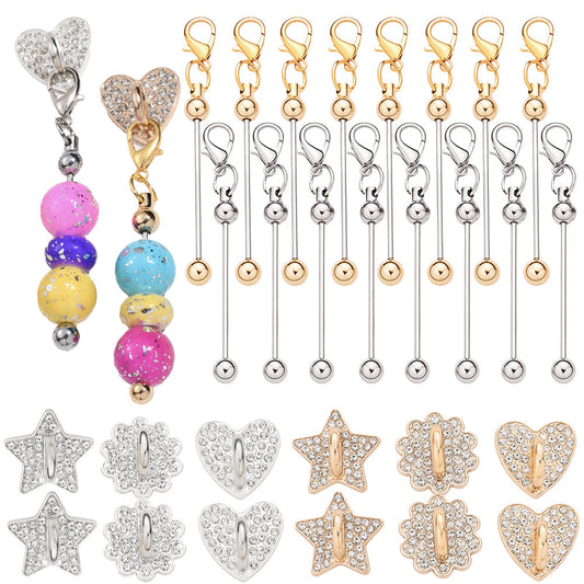 Star Heart Self-Adhesive Keychain Set