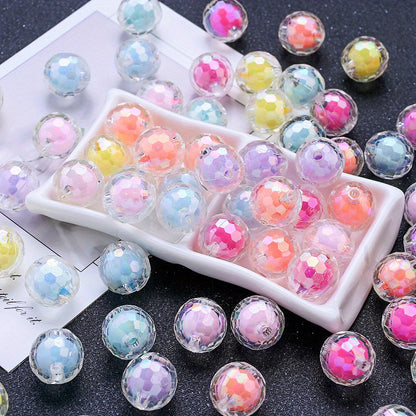 Clear Cut Acrylic Round Beads