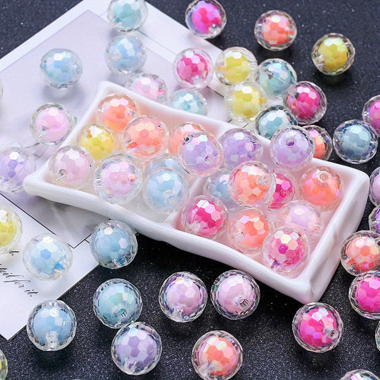 Clear Cut Acrylic Round Beads
