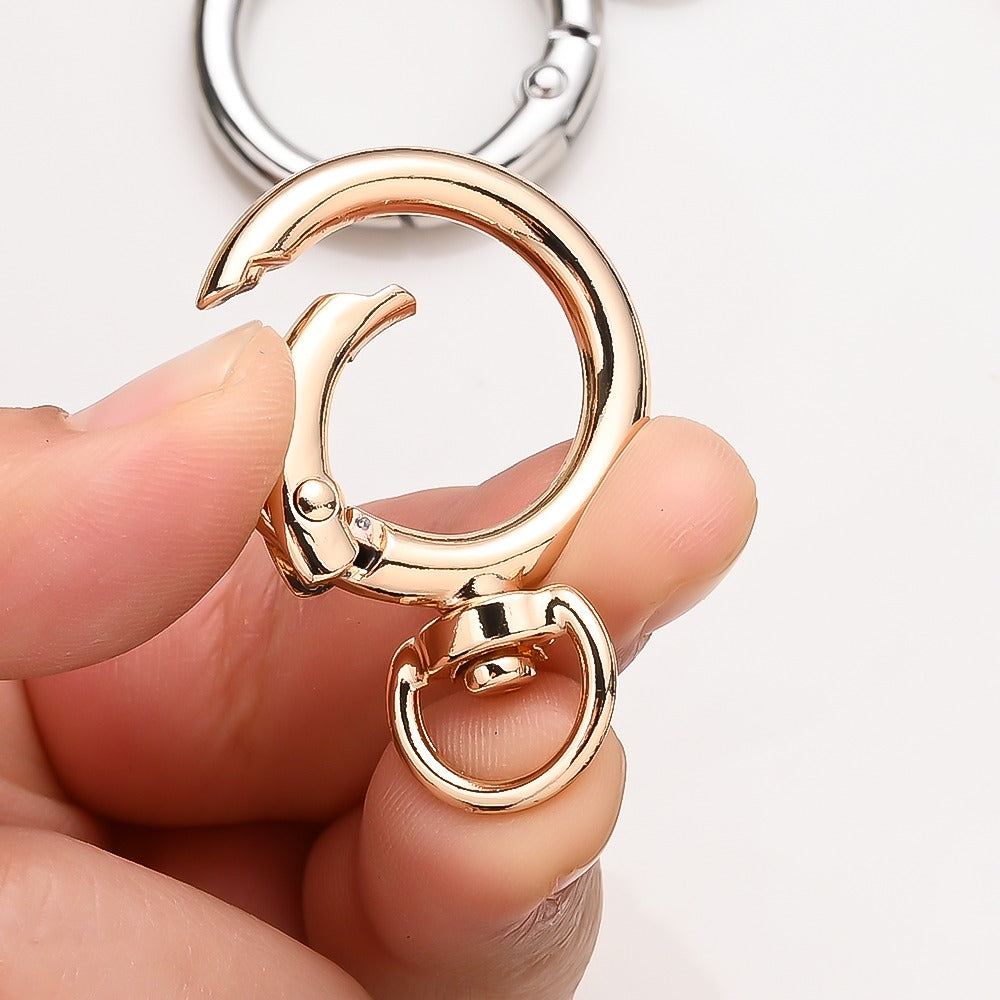 Round Circle Buckle Keychain Hooks