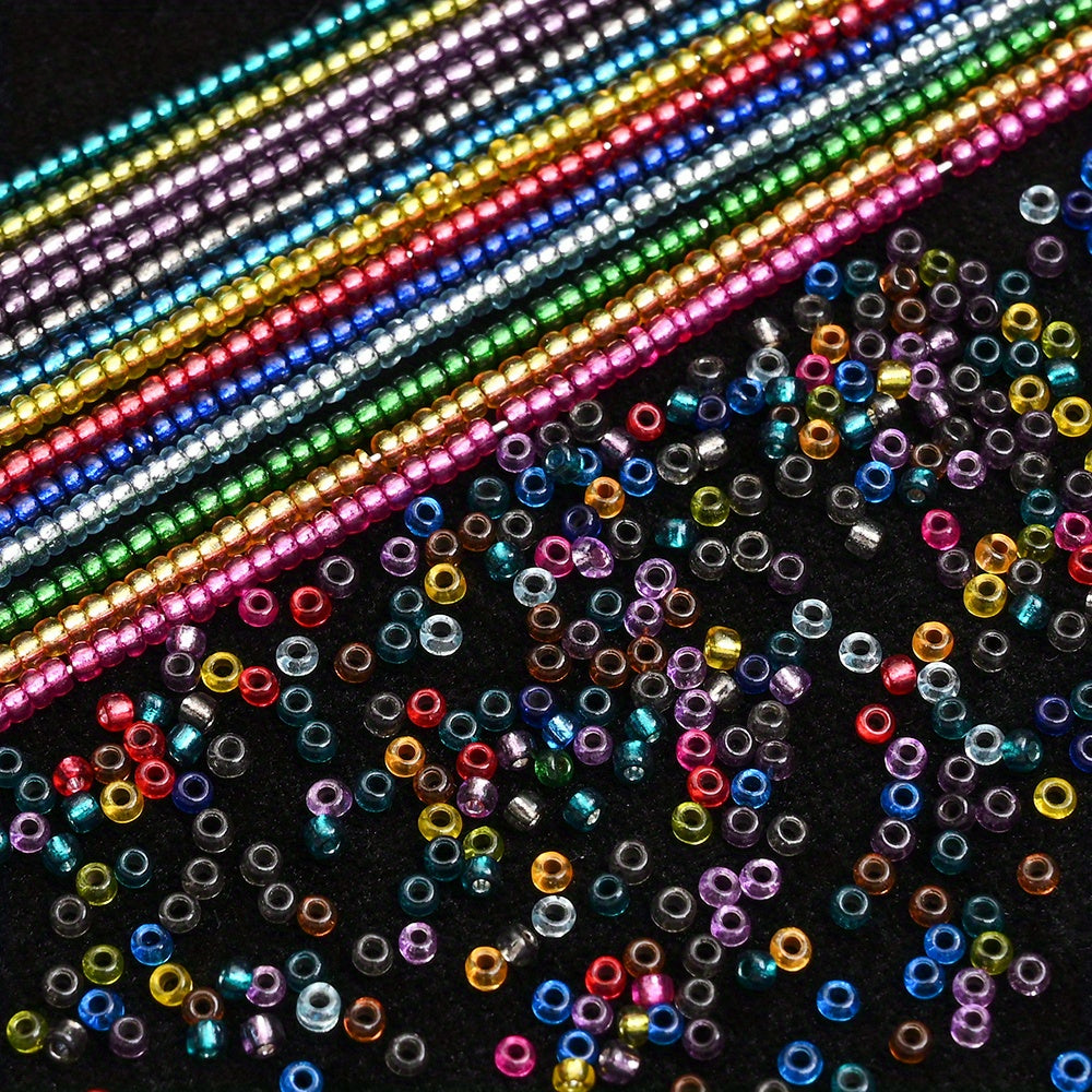 2500pcs/set 1.5mm Shiny Glass Seed Beads