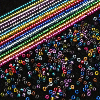 2500pcs/set 1.5mm Shiny Glass Seed Beads