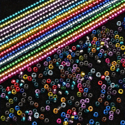 2500pcs/set 1.5mm Shiny Glass Seed Beads