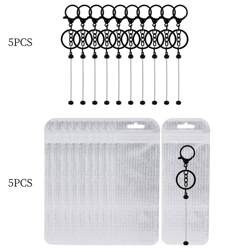 10-Piece Beadable Keychain Bar & Pouch Set