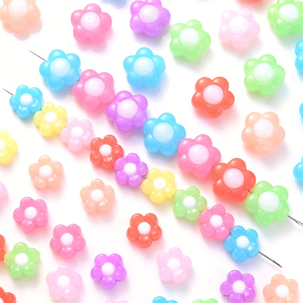 20pcs Flower Shaped Acrylic Spacer Beads