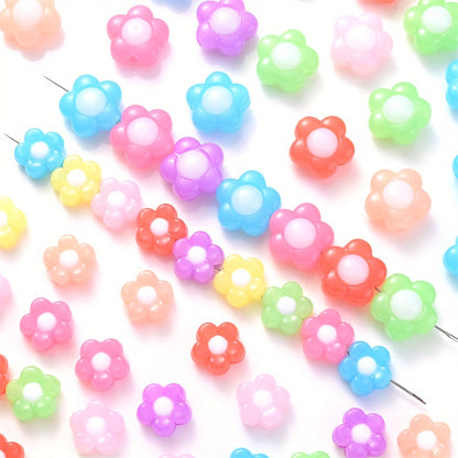 20pcs Flower Shaped Acrylic Spacer Beads