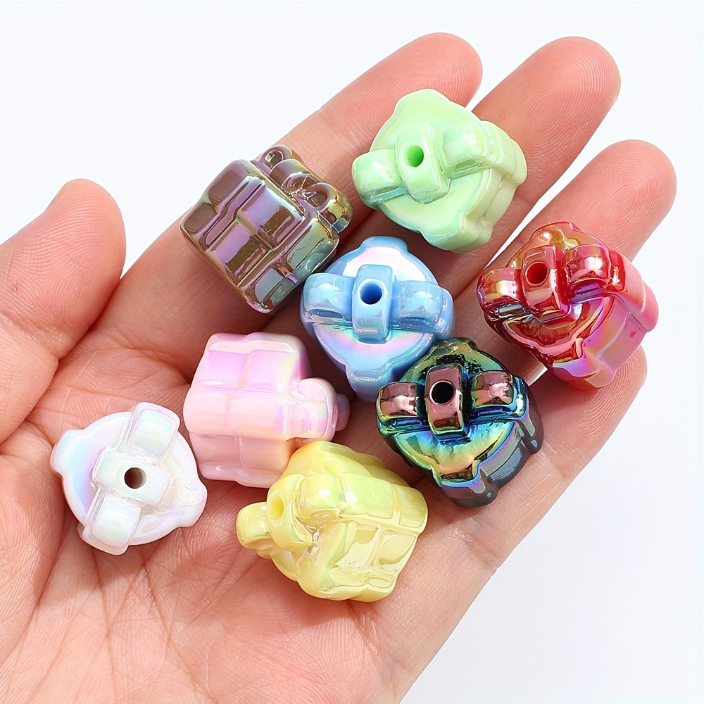 Gift Box Shape Acrylic Beads