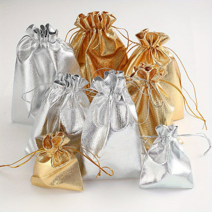 30-Piece Gold & Silver Drawstring Jewelry Gift Bags