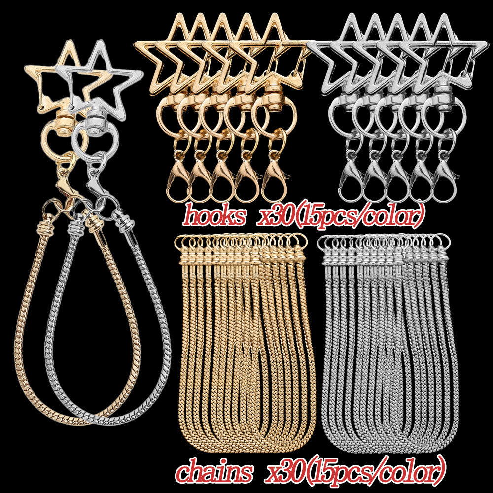 Blank Beadable Keychain Set