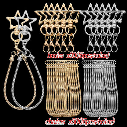 Blank Beadable Keychain Set