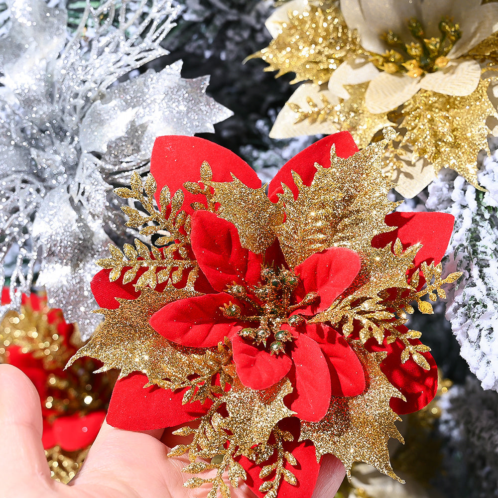 Elegant Handmade Christmas Plastic Flowers