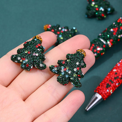Christmas Tree Rhinestone Beads