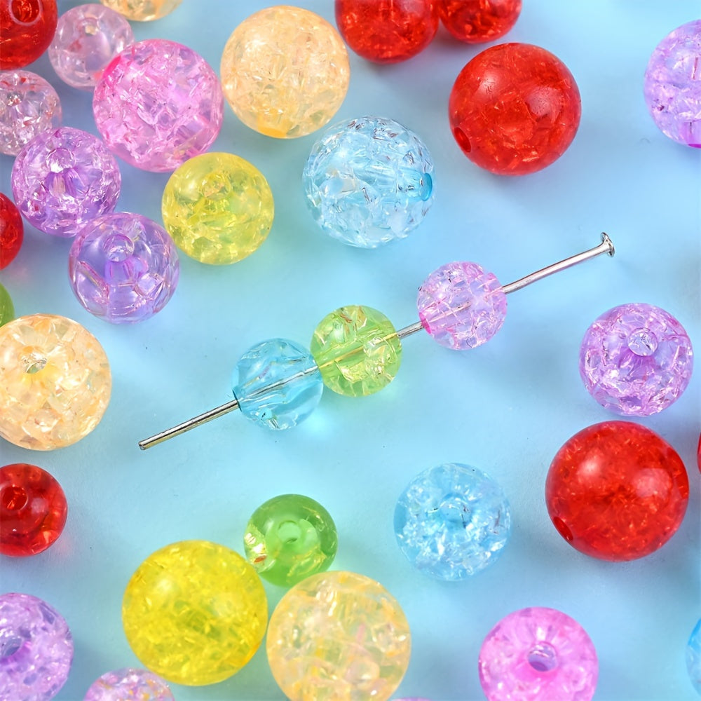 20/30/50pcs Colorful Cracked Acrylic Beads
