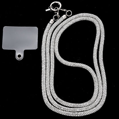 1PC 70cm Rhinestone Detachable Phone Lanyard