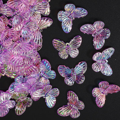 AB Butterfly Charm Beads