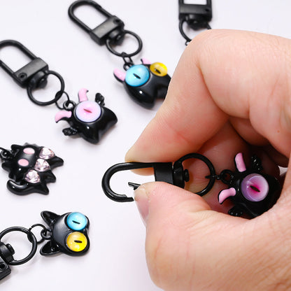 Gothic Black Evil Eye Pendant Charms