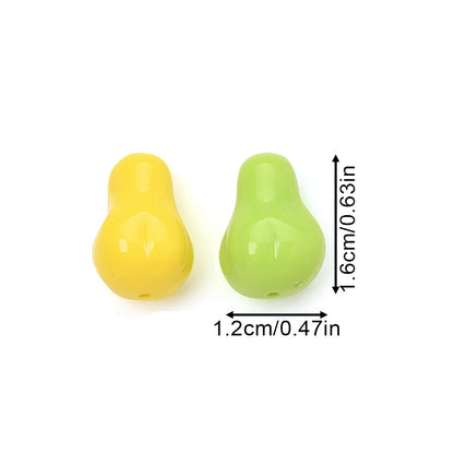 Autumn Pear Acrylic Beads