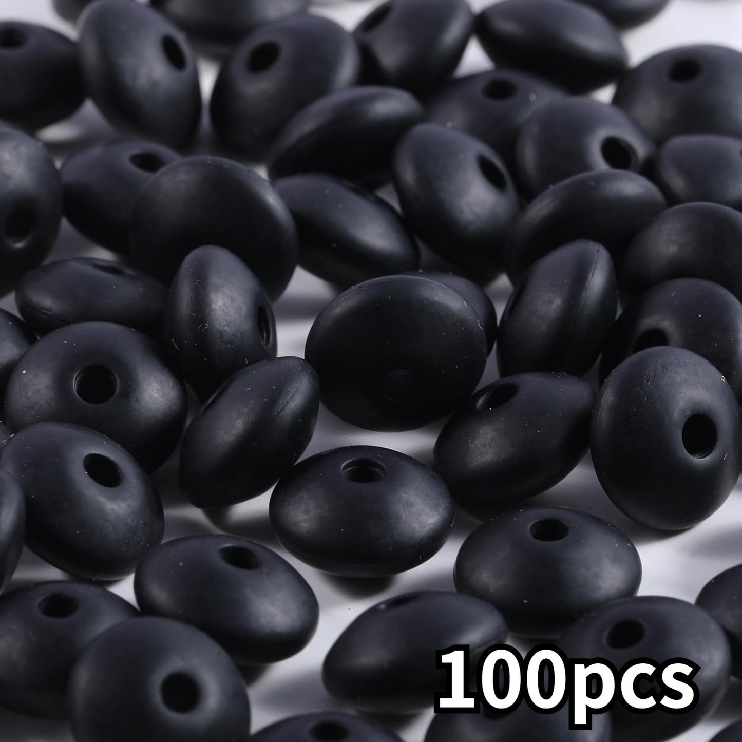 Assorted Silicone Lentil Abacus Focal Beads