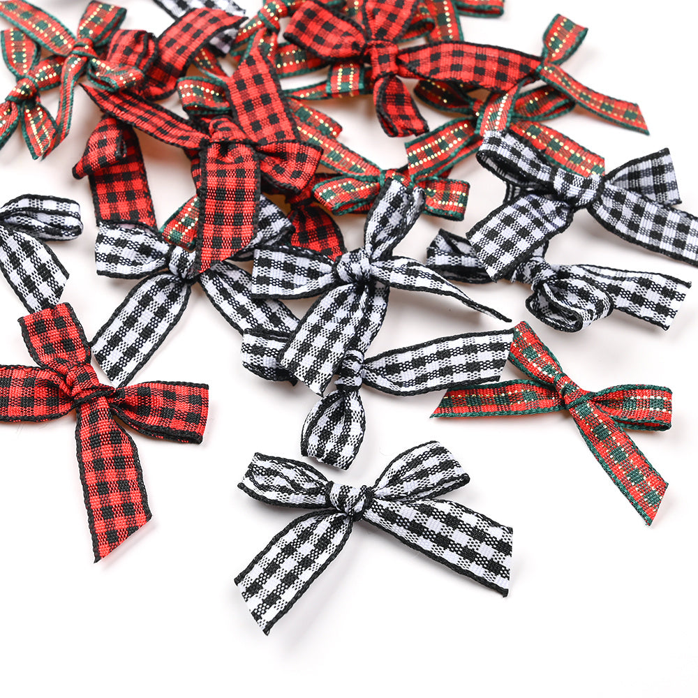 Christmas Plaid Bow Embellishments