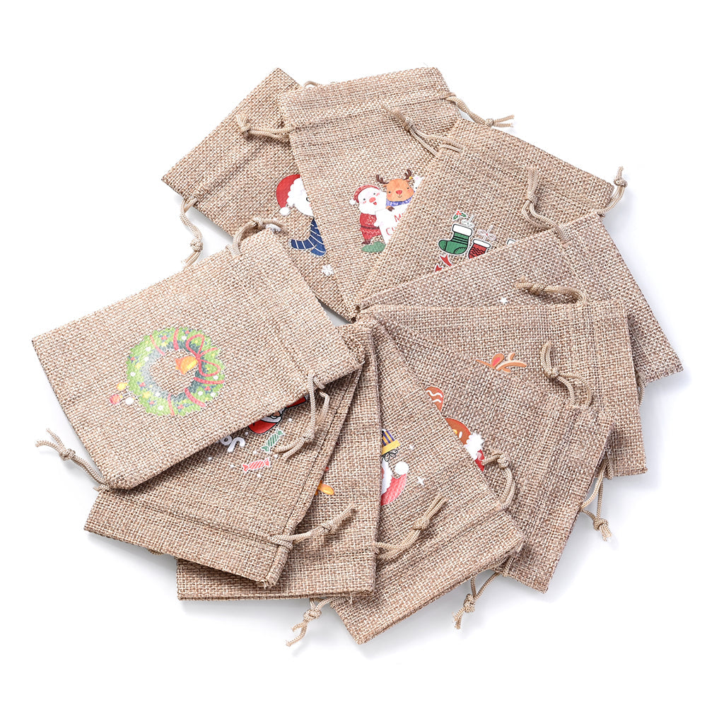 Christmas Linen Gift Bags