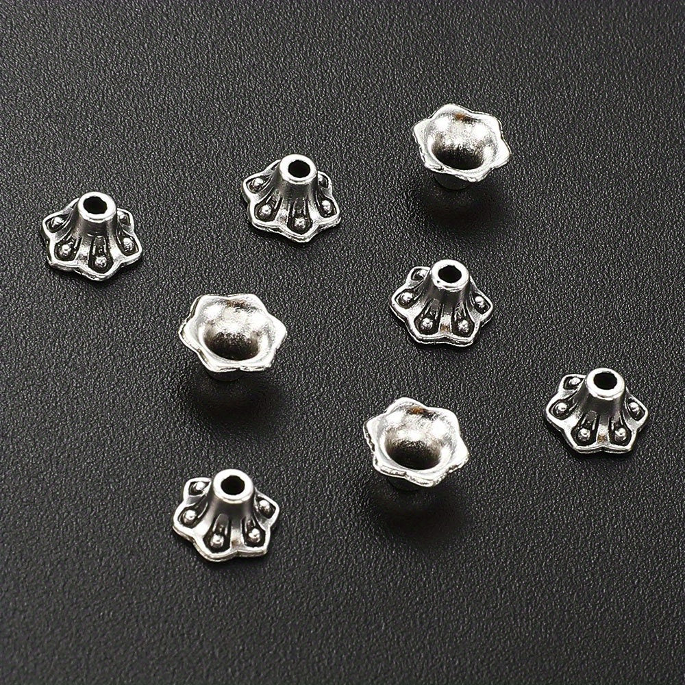 50pcs Alloy Morning Glory Spacer Beads