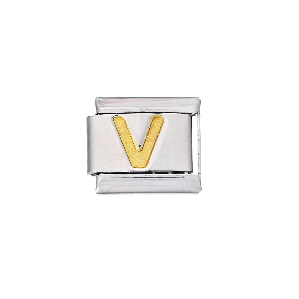 A-Z English Letter Stainless Steel Italian Charm Links