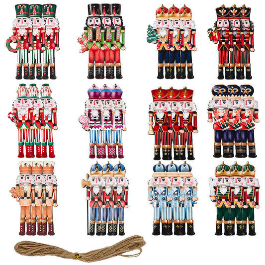 Wooden Nutcracker Christmas Hanging Ornaments