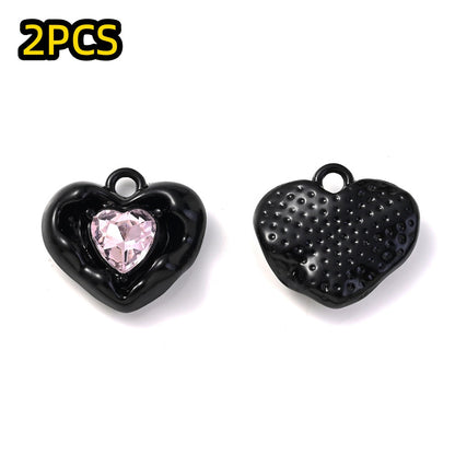 Heart Rhinestone Pendant Set