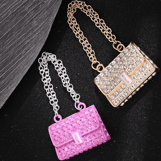 Alloy Rhinestone Bag Charms