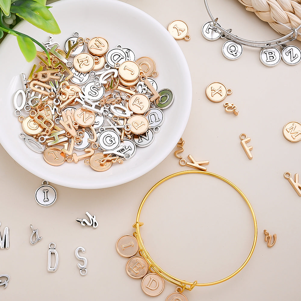 78/156PCS A-Z Alloy Letter Pendant Set