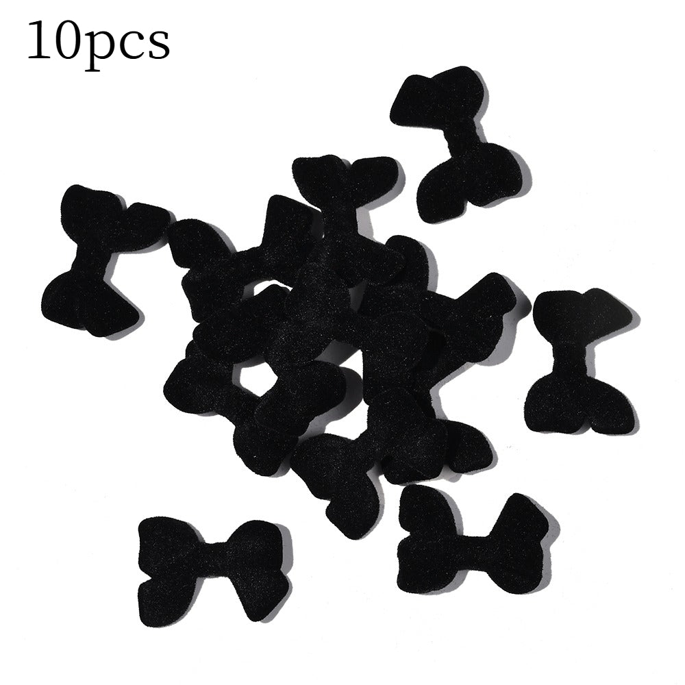 Resin Flocked Bowknot Beads
