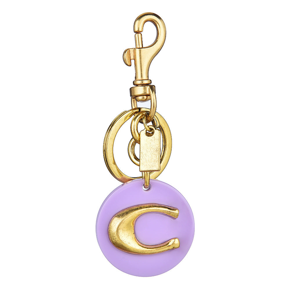 1PC 10.5cm Rainbow C Letter Keychain Bag Charm
