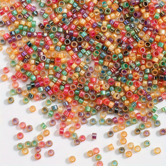 1000pcs 2.5mm Vintage Rainbow Glass Seed Beads