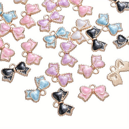 Bow-Tie Enamel Metal Charms