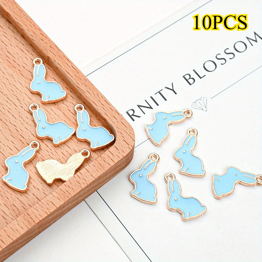 Easter Enamel Rabbit Pendants